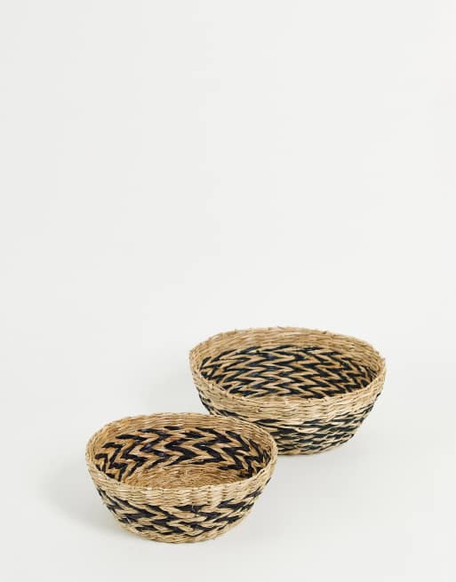 Sass & Belle decorative bowls in black chevron