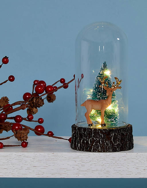 Sass & Belle - Dôme LED sapin de Noël et renne