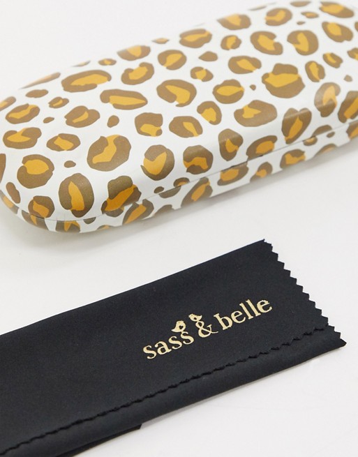 Sass & Belle glasses case in leopard print