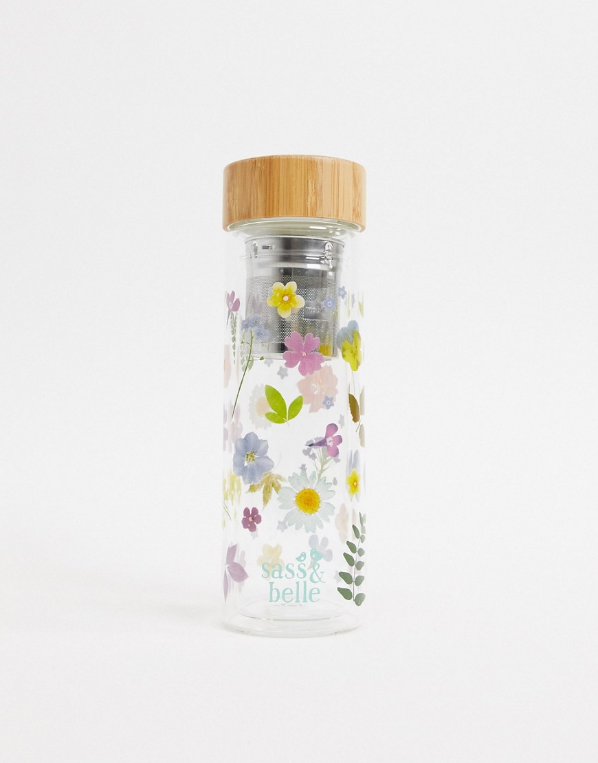 Sass & Belle - Glazen waterfles met gedroogde bloemen-Multi