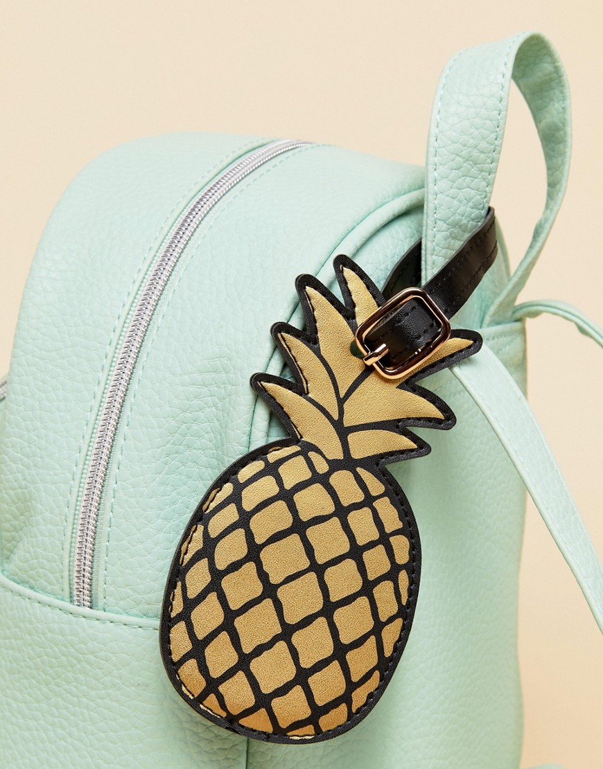 Sass & Belle Gold Pineapple Luggage Tag-Multi