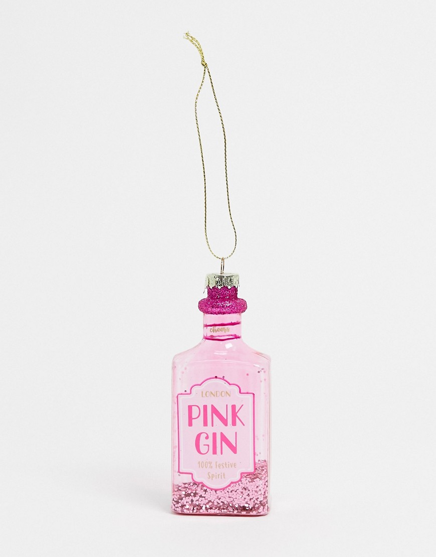 Sass & Belle - Kerstbal met gin-design in roze
