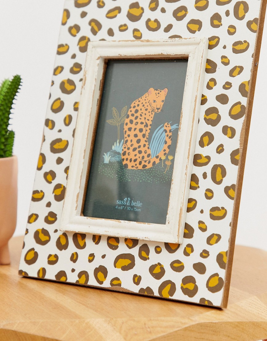Sass & belle leopard photo frame-Multi