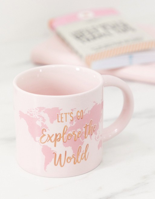 Sass & Belle lets go explore the world mug