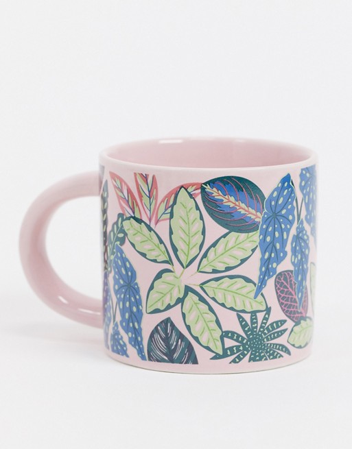 Sass & Belle mug in leaf print