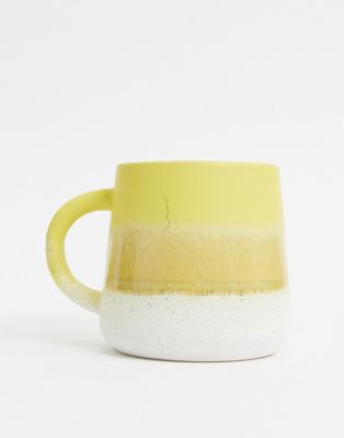 Sass & Belle mug in ombre glazed yellow