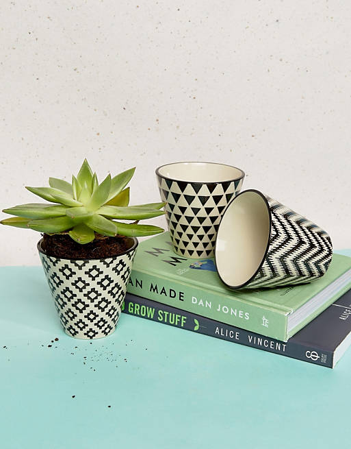 Sass & Belle Pack of 3 Mini Geometric Day Planters