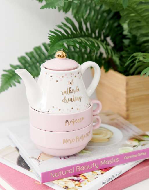 Sass & Belle prosecco teapot and mugs | ASOS