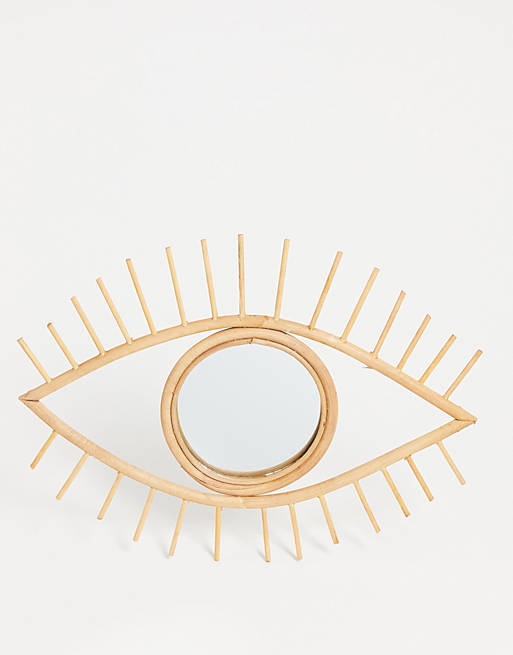 Sass & Belle rattan eye mirror