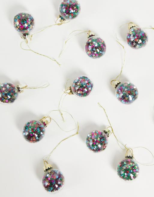 Sass & Belle - Set van 12 mini kerstversieringen in multi