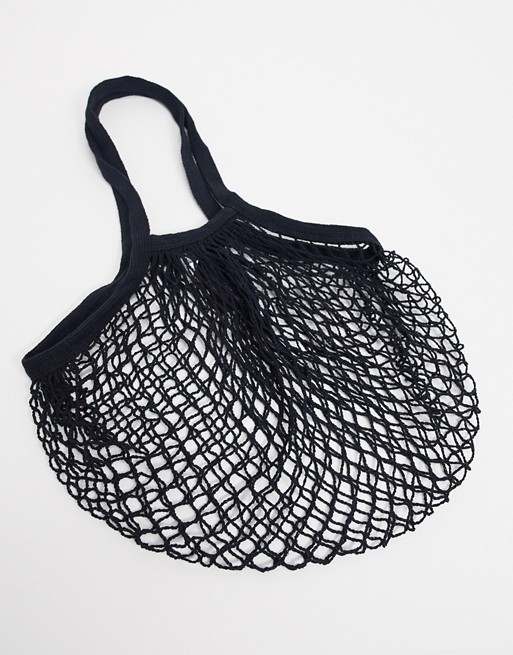 Sass & Belle string shopper bag in black