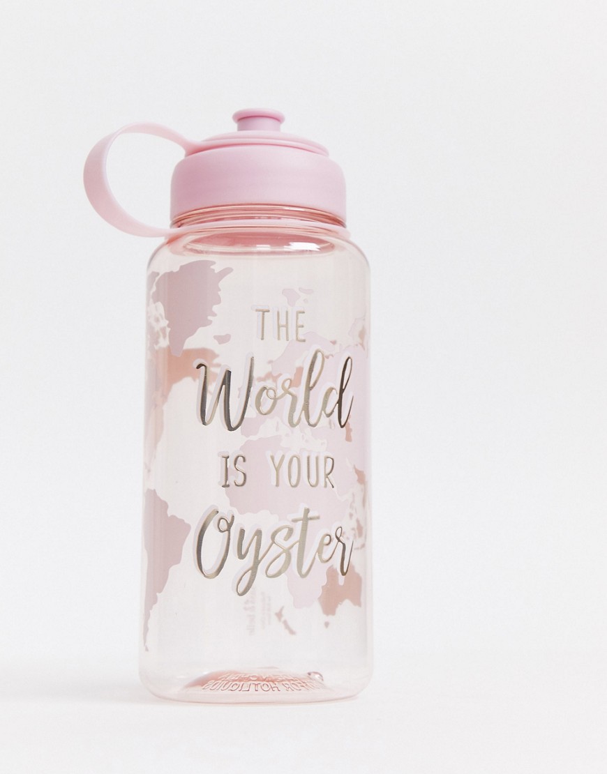Sass & Belle the world is our oyster water bottle-Multi