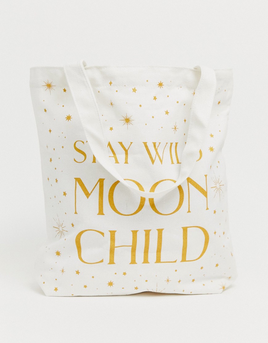 Sass & Belle - Tote met 'Stay wild moon child'-slogan-Multi
