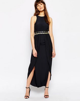 sass and bide black and gold dress