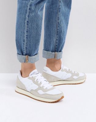 saucony dxn whiteblue trainers