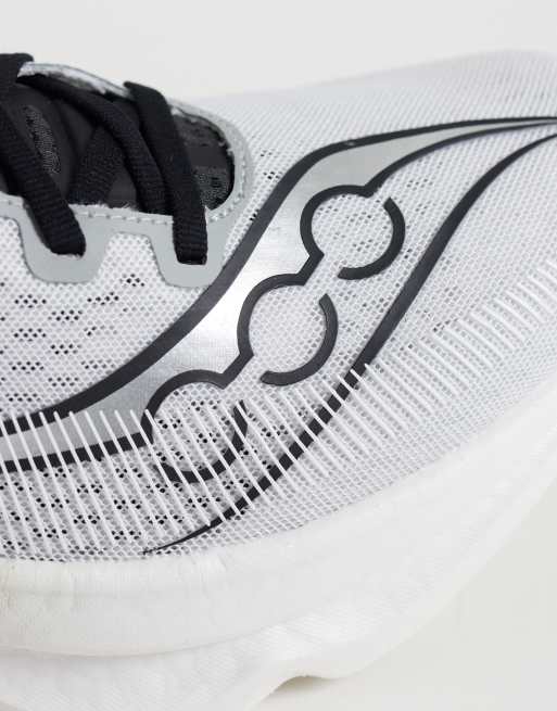 Saucony Endorphin Azura running trainers in white and silver, 2 of 5