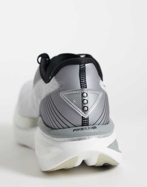 Saucony Endorphin Azura running trainers in white and silver, 3 of 5