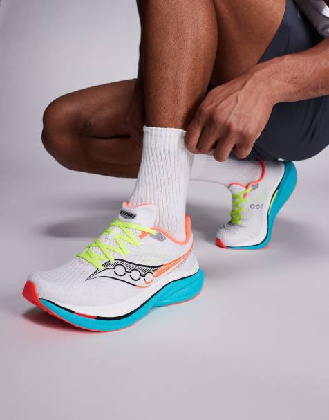 Saucony - Endorphin Speed 5 - Sneakers da corsa bianche e fluo - view 1