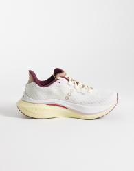 Saucony Endorphin Speed 5 trainers in ivory and maroon