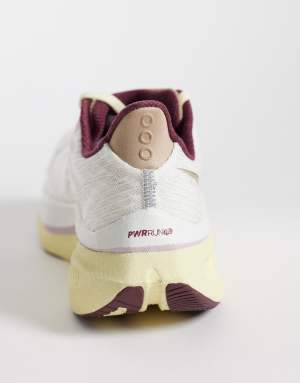 Saucony Endorphin Speed 5 trainers in ivory and maroon