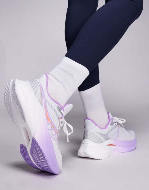 Saucony – Endorphin Speed 5 – Vita och lila löparskor, 4 av 5