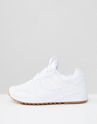 all white saucony
