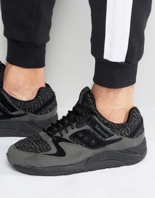 Saucony Grid 9000 Knit Pack Trainers In Black S70302-2 | ASOS