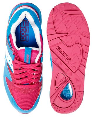 Saucony Grid 9000 Pink/Blue Trainers | ASOS