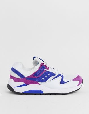 saucony grid 9000 leather and mesh sneakers