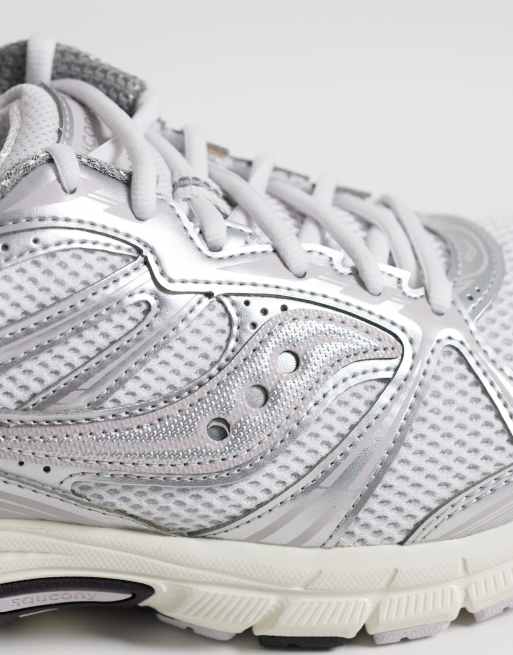 Saucony Grid Legacy baskets argent et crème, 2 de 5