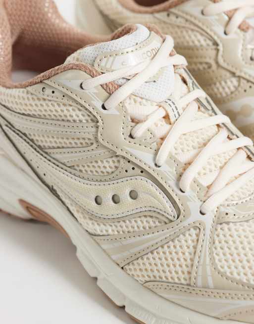 Saucony Grid Legacy trainers in cream and white, 5 of 5