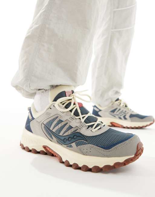 Saucony - Grid Peak - Sneakers in marineblauw en grijs