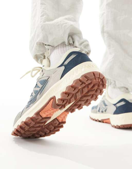 Saucony - Grid Peak - Sneakers in marineblauw en grijs, 3 van 5