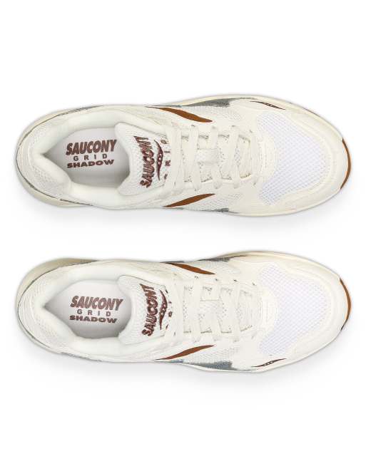 Saucony - Grid Shadow 2 - Sneakers i sandfarve og brun, 4 af 4