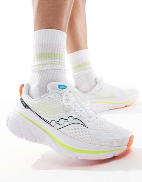 Saucony - Guide 17 - Hardloopsneakers met structuur en demping in wit en geel - view 1