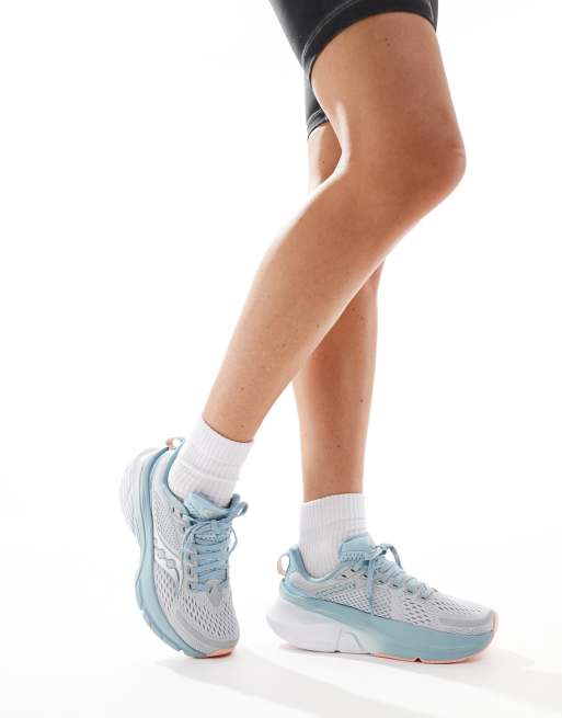 Saucony - Guide 17 - Løbesneakers med struktur og stødabsorbering i grå/blå