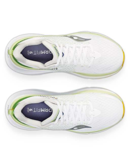 Saucony - Guide 17 - Løbesneakers med struktur og stødabsorbering i hvid/grøn, 4 af 4