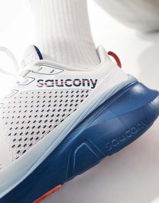Saucony – Guide 17 – Vita och marinblå löparskor med strukturerad dämpning, 4 av 5