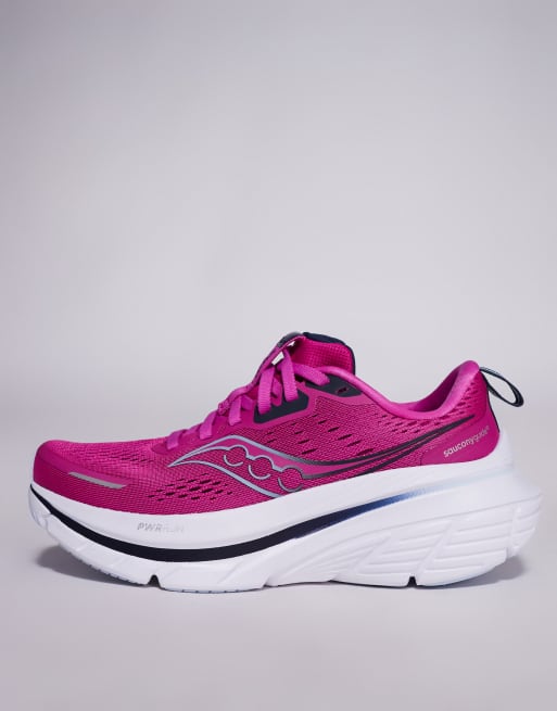Saucony – Guide 18 Max – Fuchsiafärgade och marinblå träningsskor med dämpning, 2 av 5