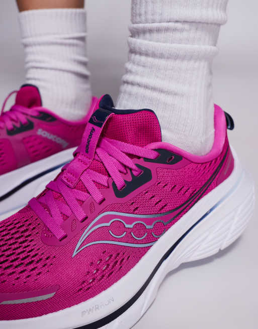 Saucony – Guide 18 Max – Fuchsiafärgade och marinblå träningsskor med dämpning, 5 av 5
