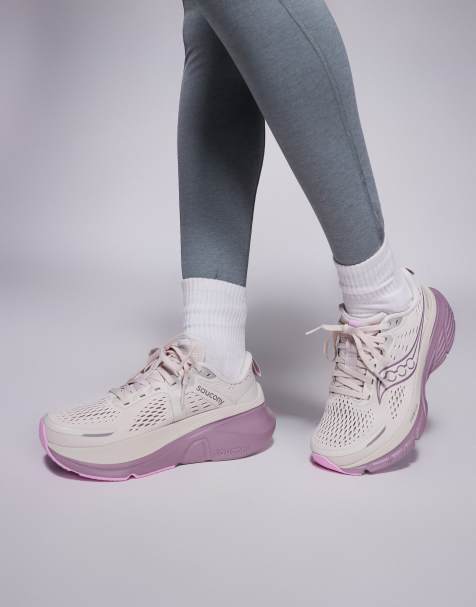 Saucony - Guide 18 - Sneakers met maximale demping in wit en paars - view 1