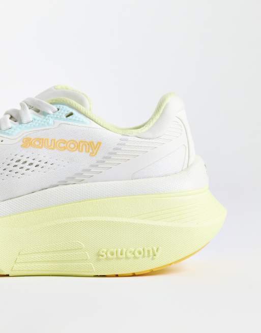 Saucony – Guide 19 – Elfenbensvita och gula löparskor, 3 av 5