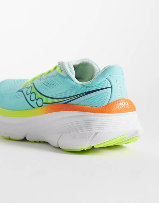 Saucony Guide 19 running trainers in blue and citron, 5 of 5