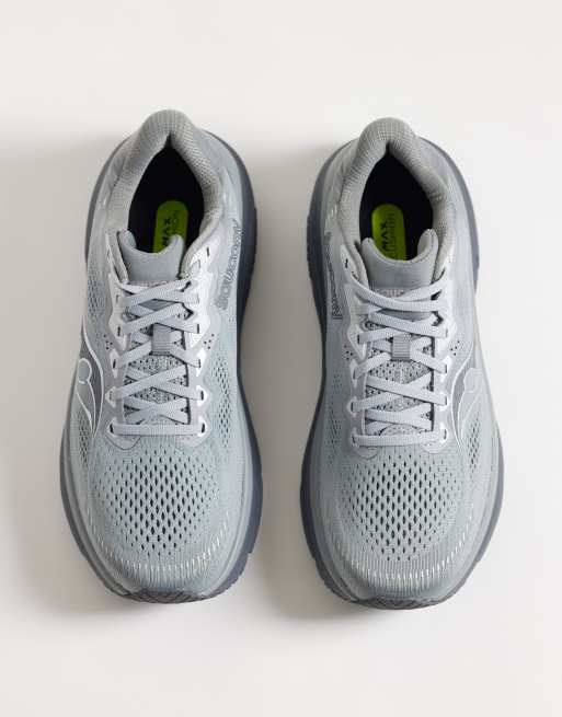 Saucony Guide 19 running trainers in grey and silver, 3 of 5