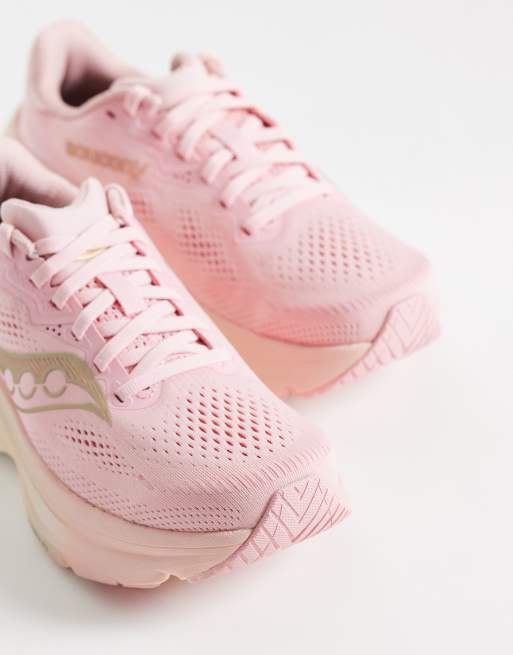Saucony Guide 19 trainers in light pink, 3 of 5