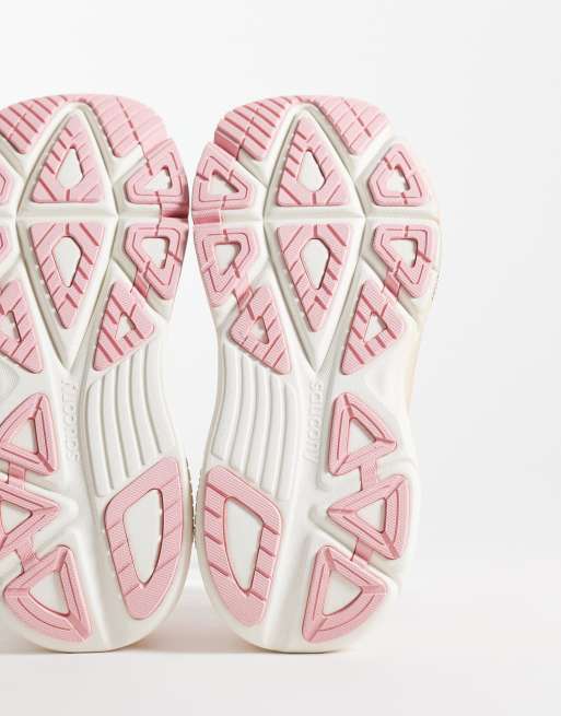 Saucony Guide 19 trainers in light pink, 4 of 5