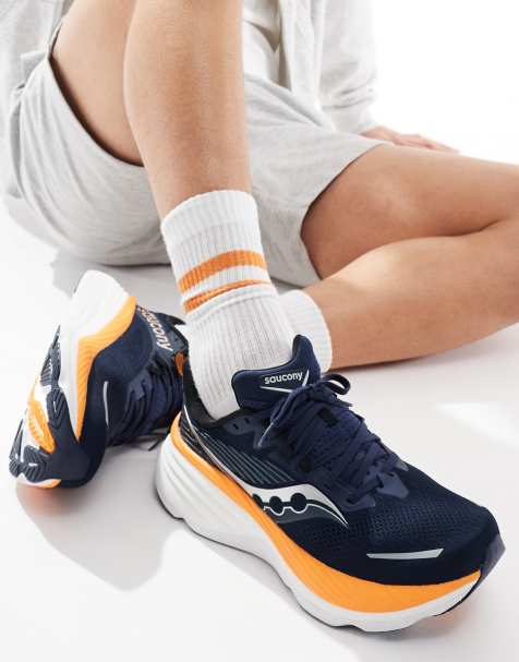 Saucony - Hurrican 24 - Hardloopschoenen in marineblauw en oranje - view 1