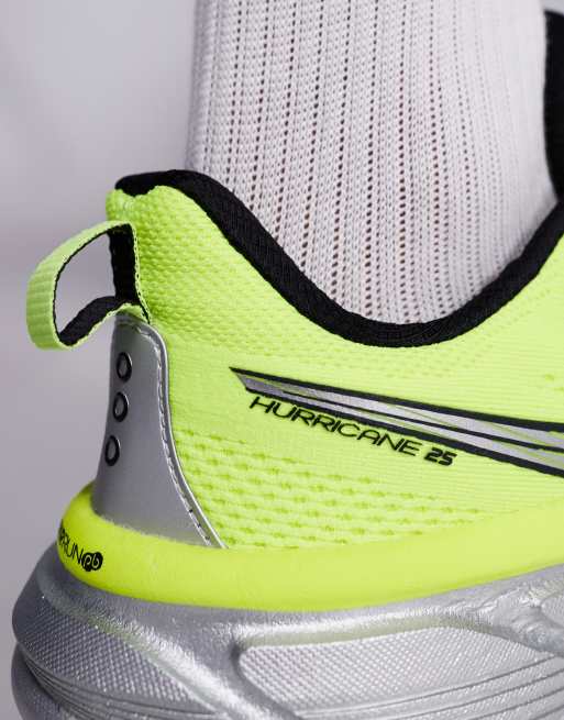 Saucony - Hurricane 25 - Hardloopschoenen in citroengeel en zwart, 5 van 5