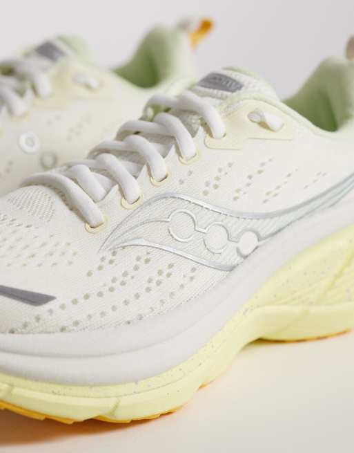 Saucony – Hurricane 25 – Lauf-Sneaker in Elfenbeinweiß und Gelb, 3 von 5