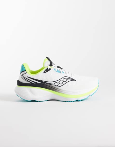 Saucony Hurricane 26 sneakers da corsa bianche, gialle e turchesi - view 1